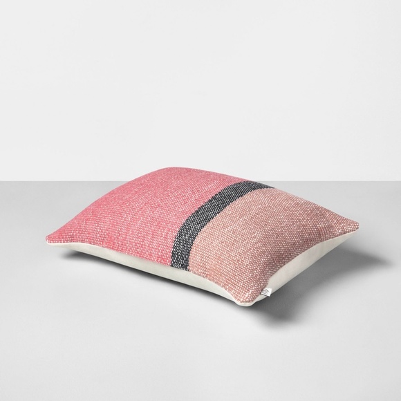Hearth & Hand Color blocked oblong Pillow Rose - Picture 2 of 5